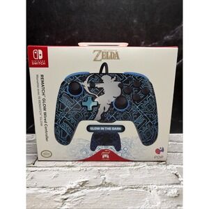 Nintendo Switch REMATCH GLOW Wired Controller - Zelda Sheikah Shoot - Brand New